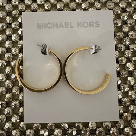 michael kors earrings hearts|michael kors hoop earrings sale.